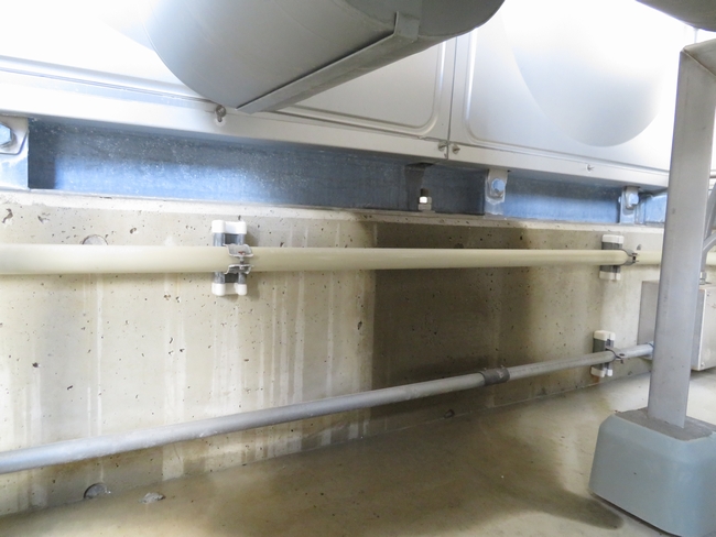 熊本市内　受水槽 （ステンレス製パネルタンク） 側部変形、ポンプ室内・底部の漏水