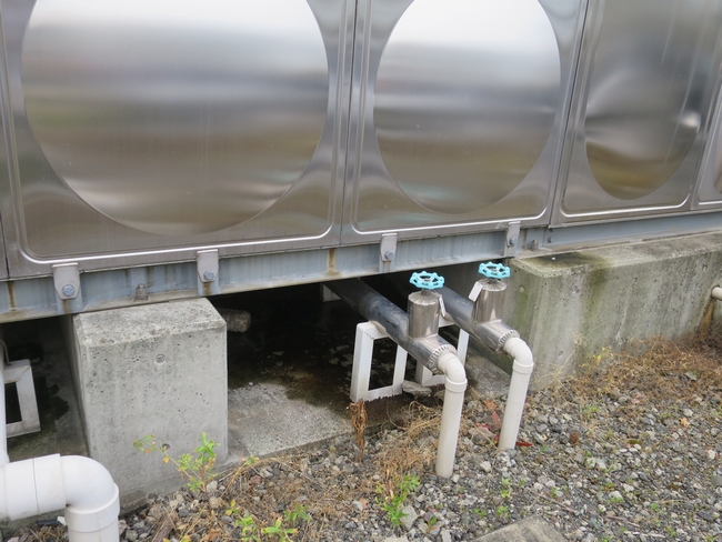 熊本市内　受水槽 （ステンレス製パネルタンク） 底部からの漏水